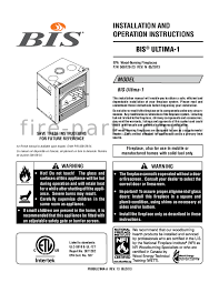 Bis Ultima 1 Manual Fire Parts Com