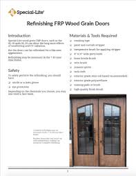 Refinish Wood Grain Fiberglass Doors