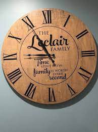 Handmade Family Clock Personalized