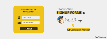 How To Create Signup Forms In Mailchimp Campaign Monitor