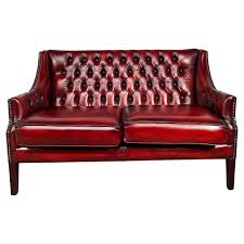 chesterfield sofa hand d deep red