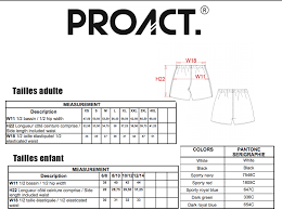 sizes guide proact