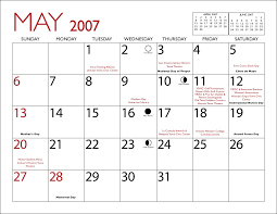 May 2007 Calendars Under Fontanacountryinn Com