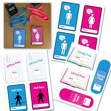 Bathroom Passes Hall Pass Nurse Library Office Line Leader By