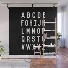Alphabet Black And White Typography