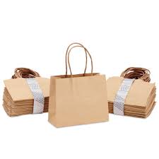 50 pack small kraft paper gift bags