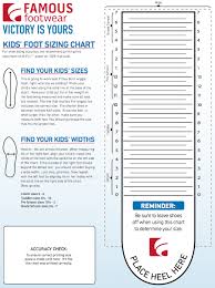 Printable Sock Measurement Chart Kids Shoe Size Print Out