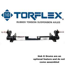 rubber torsion suspension trailer axle beam