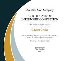 internship completion certificate