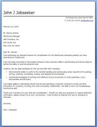 Warehouse Associate Cover Letter Cover Letter For Resume