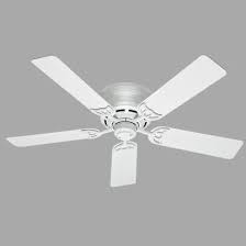 The contemporary dempsey fan comes with led light covered by cased white glass that will keep home interior current and inspired; Hunter Low Profile Iii 52 In White Ceiling Fan Do It Best Barbados