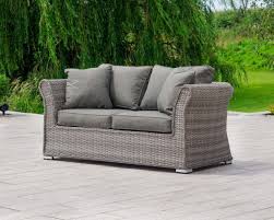 lisbon 2 seat rattan garden sofa in