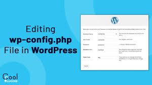 editing wp config php file in wordpress