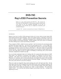 dvd 75c ray s esd prevention secrets