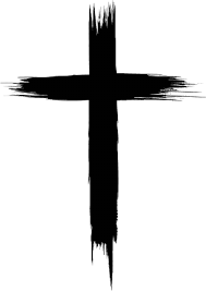 distressed christians cross silhouette