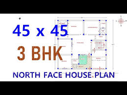 45 X 45 North Facing 3 Bhk House Plan