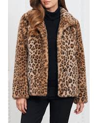 Claudia Luxe Faux Fur Jacket Leopard