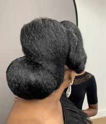 afro wedding bridal hair styling