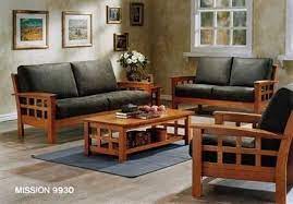 hamza furniture brown wooden sofa set