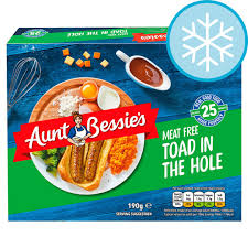 How do you tell if toad in the hole is cooked? Aunt Bessie S Vegetarian Toad In The Hole 190g Tesco Groceries