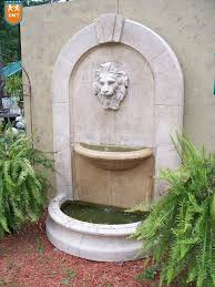 Granite Garden Wall Fountain Lion Head