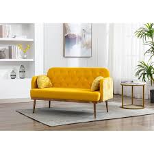 Arm Velvet Straight Sofa