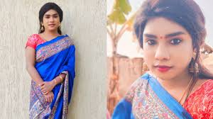 boy to makeup in saree lady getup