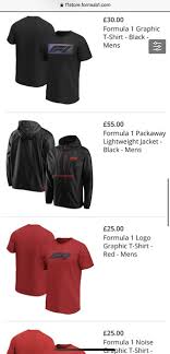 f1 merchandise racing comments the