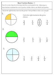 fractions for beginners worksheets