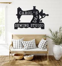 Personalized Metal Sewing Machine Sign
