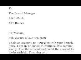 Sample letter for closing an inactive bank account sub: How To Write Application To Bank Manager To Close The Account Hindi Youtube