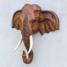 Hand Carved Teak Wood Elephant