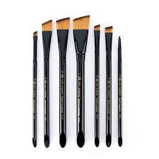 7pc short handle artist paint brush set