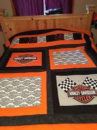 harley davidson hand quilted quilt
