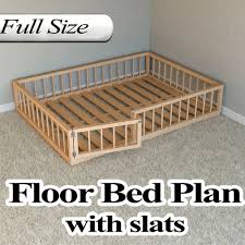 montessori floor bed plan full size