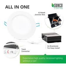 Led Recessed Lighting Kit 4 Inch Slim Led Lighting Sunco Sunco Lighting