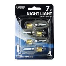 Feit Electric 7 Watt Incandescent C7 Clear Night Light Bulb Pack Of 4 Bp7c7 4 At Tractor Supply Co