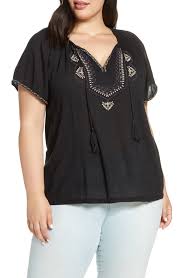 Lucky Brand Embroidered Peasant Shirt In 2019 Products