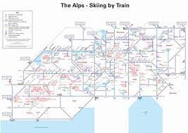 train map to the ski resorts of the