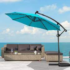 Patio Cantilever Umbrella In Turquoise