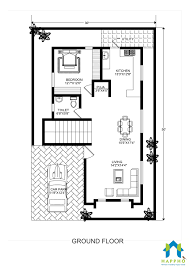 1500 square feet total bedrooms : Duplex Floor Plan For 30x50 Feet Plot 3 Bhk 1500 Sq Ft Plan 042 Happho