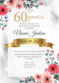fl 60th birthday invitation