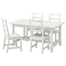 Комплект 4 стола+маса asahan ⫸ 8939972008153 ⫸ на цена от 356.95 лева ⚫ магазин за 【строителство ⫸ стоки за ⟰ дома】 ♚ комплектът се състои от: Nordviken Nordviken Komplekt Masa I 4 Stola Byalo Ikea Blgariya