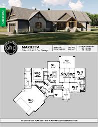 1 Story Craftsman House Plan Marietta