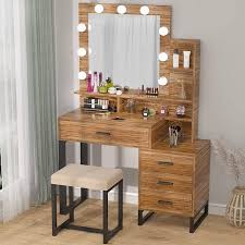 vanity desk vanity set with lighted