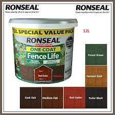 Ronseal One Coat Fence Life 12l Wood