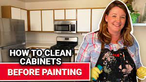 how to clean cabinets before painting