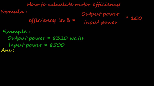 how to calculate motor efficiency