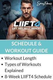 liift4 calendar workout schedule with