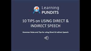 Direct And Indirect Speech Rules Examples And Exercises